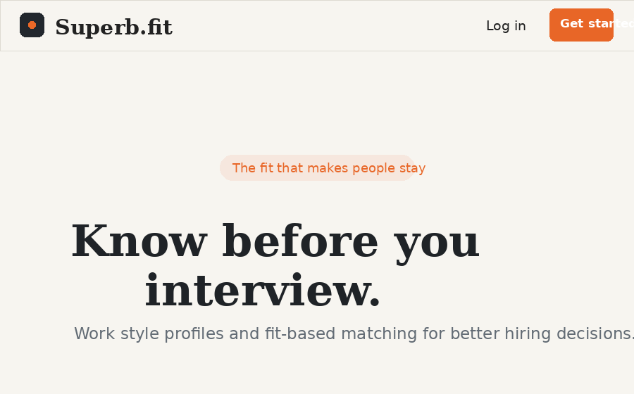 Superb.fit recruitment matching platform preview
